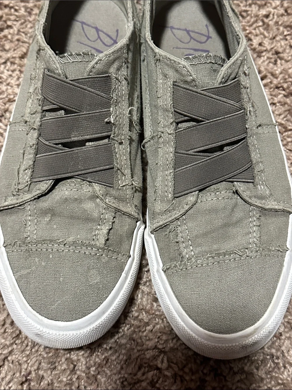 Blowfish Slip-On Canvas Sneakers in Olive Green